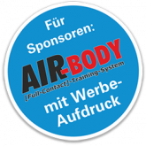 Air-Body mit Werbeaufdruck